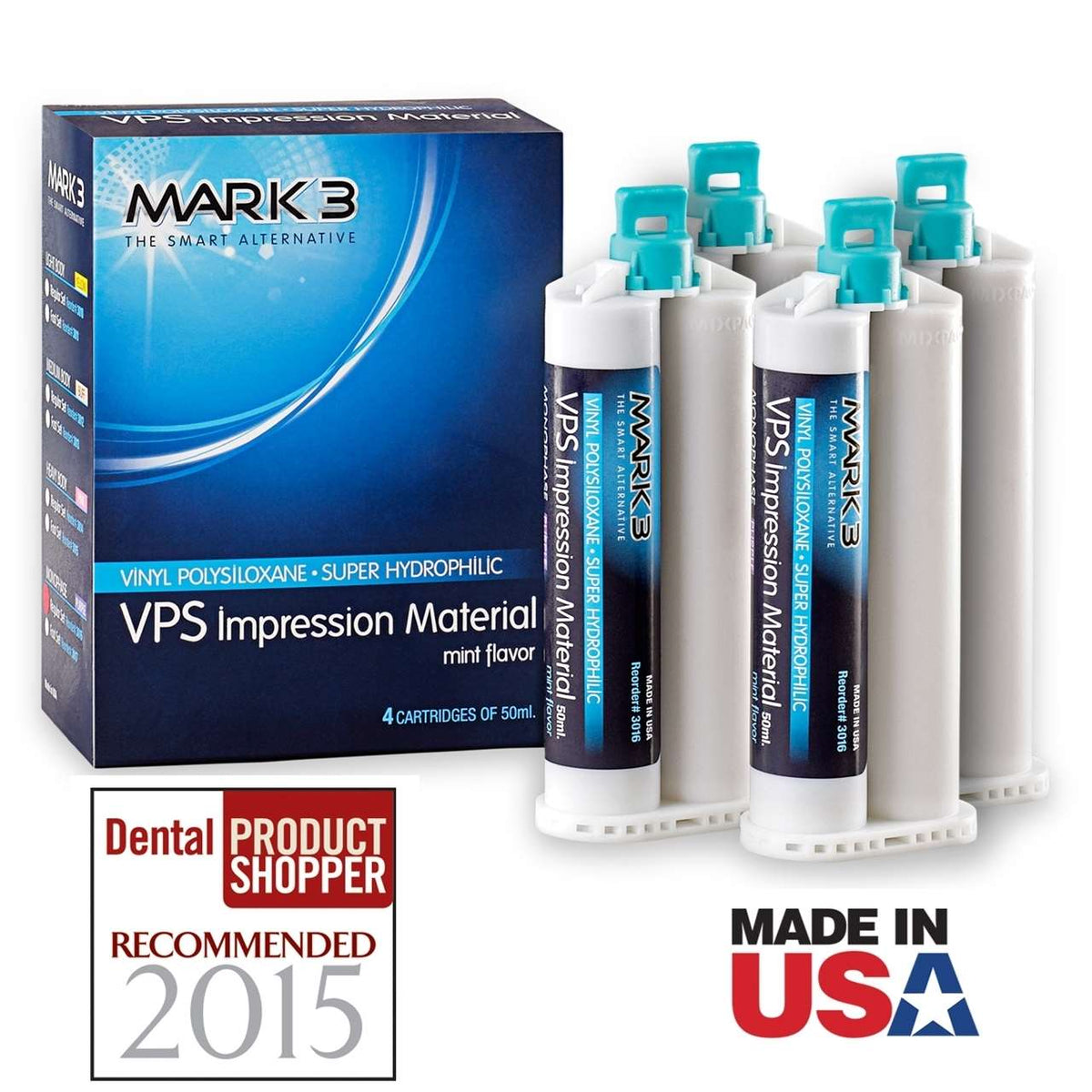 MARK3 VPS impression material 4 x 50 mL cartridges