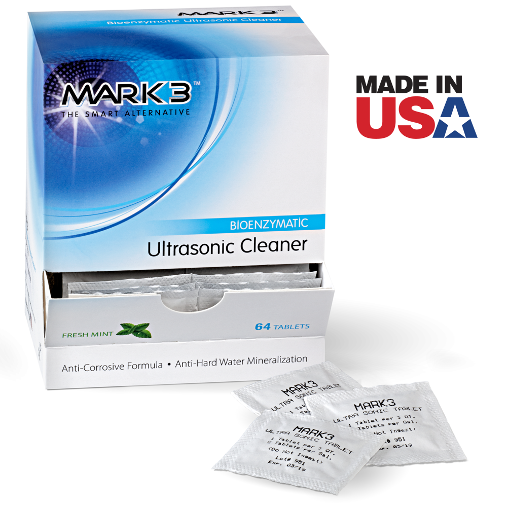 MARK3 Ultrasonic Bio-Enzymatic Tablets 64 tablet dispenser box