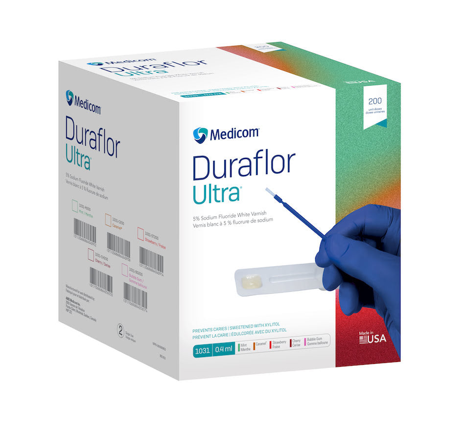 Medicom Duraflor Ultra white varnish box of 200 unit doses