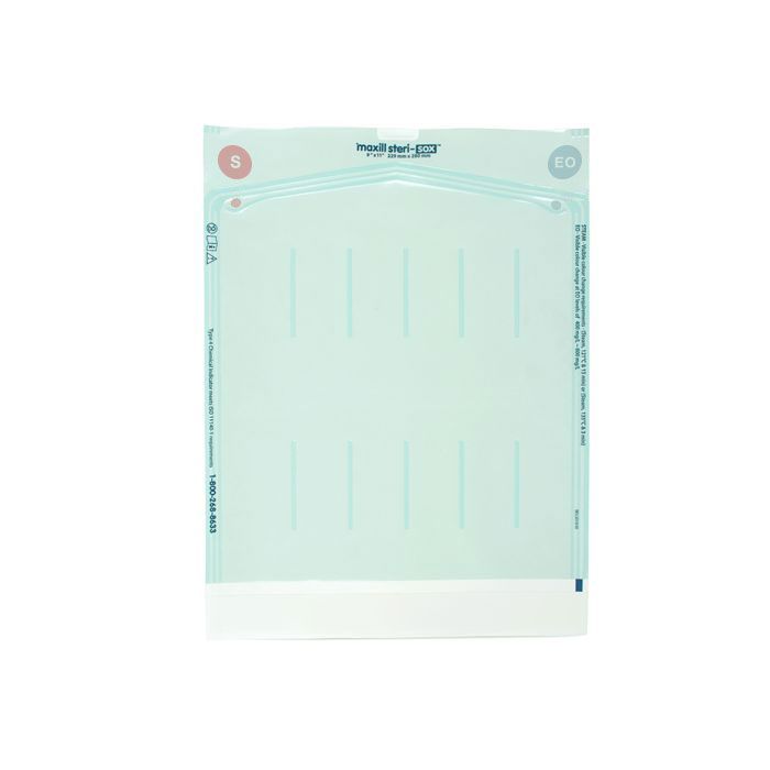 maxill steri-sox Multi-Channel Sterilization Pouches - 200 per box, 6 Channel Sterilization Pouches (9 in x 11 in)