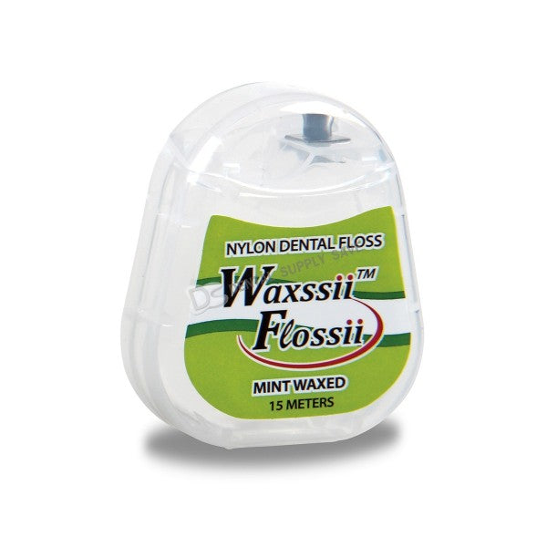Patient dental floss, mint flavoured, box of 72