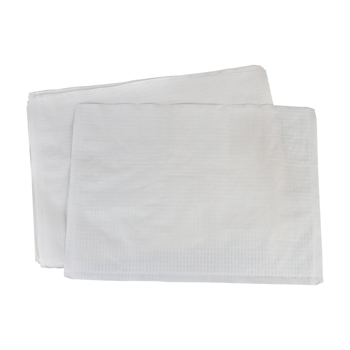 White 10 inch by 13 inch paper and poly disposable headrest covers