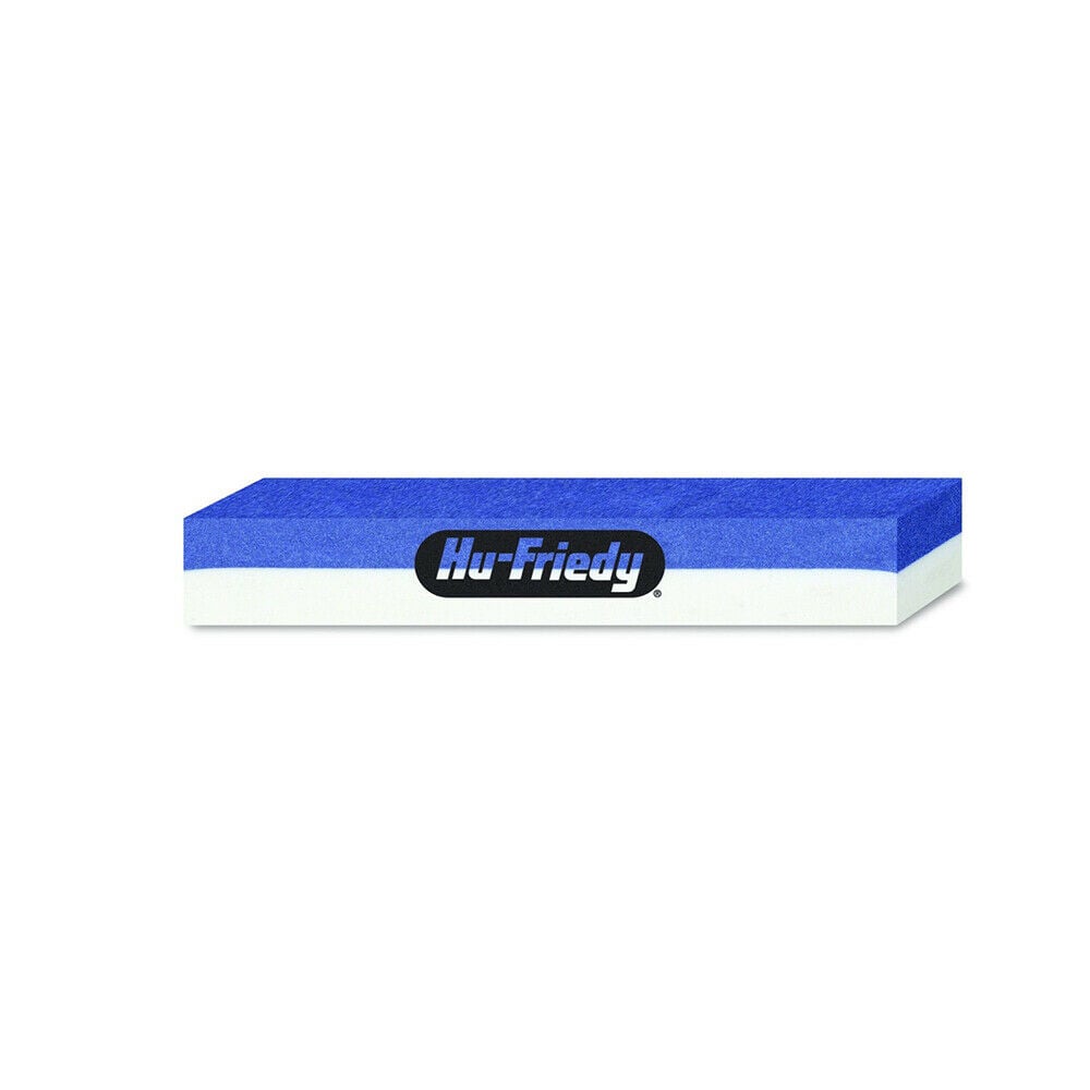 Hu-Friedy dual grit ceramic sharpening stone with blue coarse side and white fine side