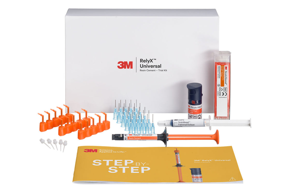 RelyX Universal Resin Cement trial kit (A1 kit shown, contents are the same)