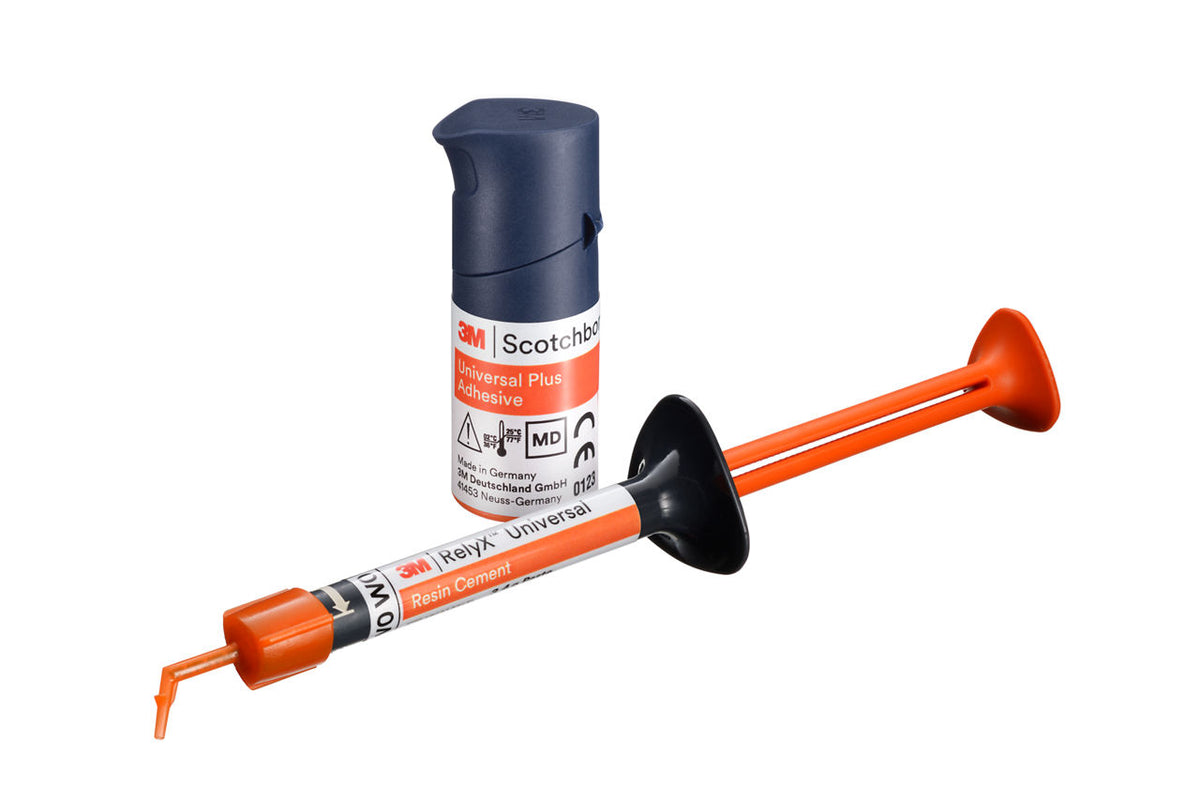 RelyX Universal Resin Cement syringe with Scotchbond Universal Plus Adhesive
