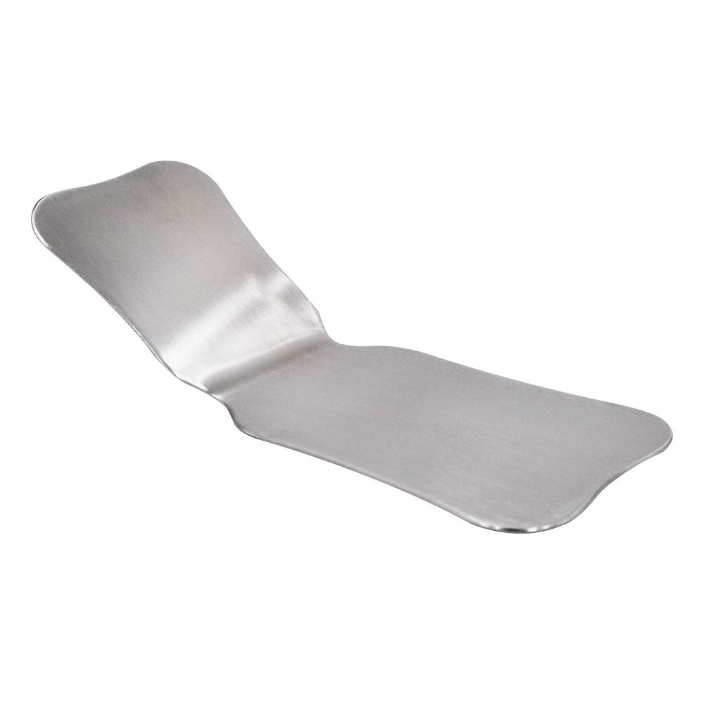 Stainless steel photography mirror, angled view