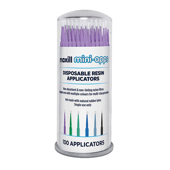 mini-apps Disposable Resin Applicators, Lavender (1.5 mm) | 100 per tube