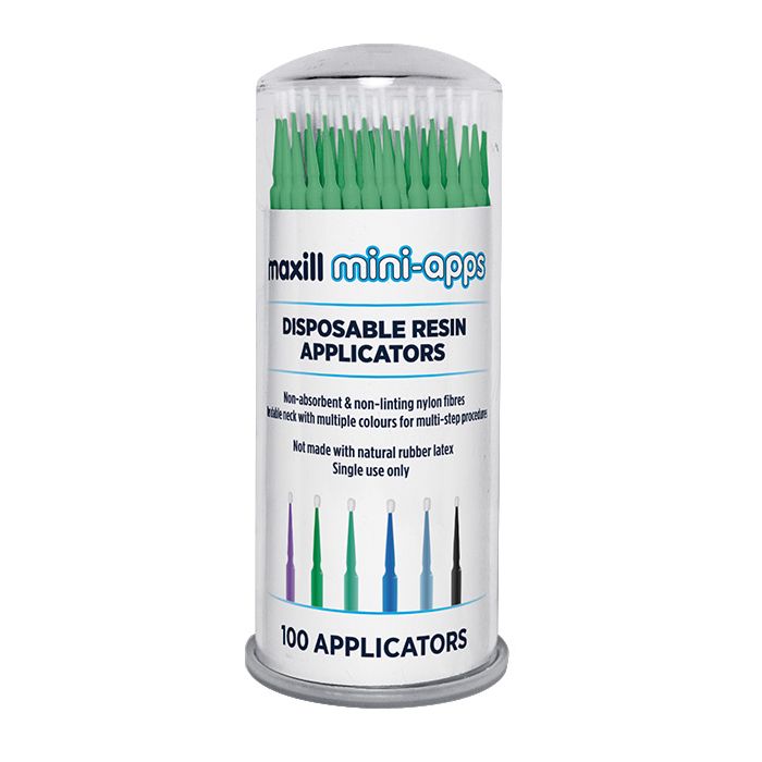 mini-apps Disposable Resin Applicators, Green (2.0 mm) | 100 per tube