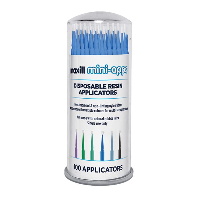 mini-apps Disposable Resin Applicators, Regular - Blue (2.5 mm) | 100 per tube