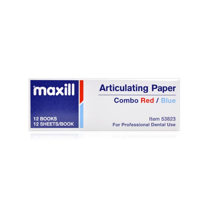 maxill Articulating Paper - Extra Thin Blue (38 microns), Thin Combo Red/Blue (71 Microns)