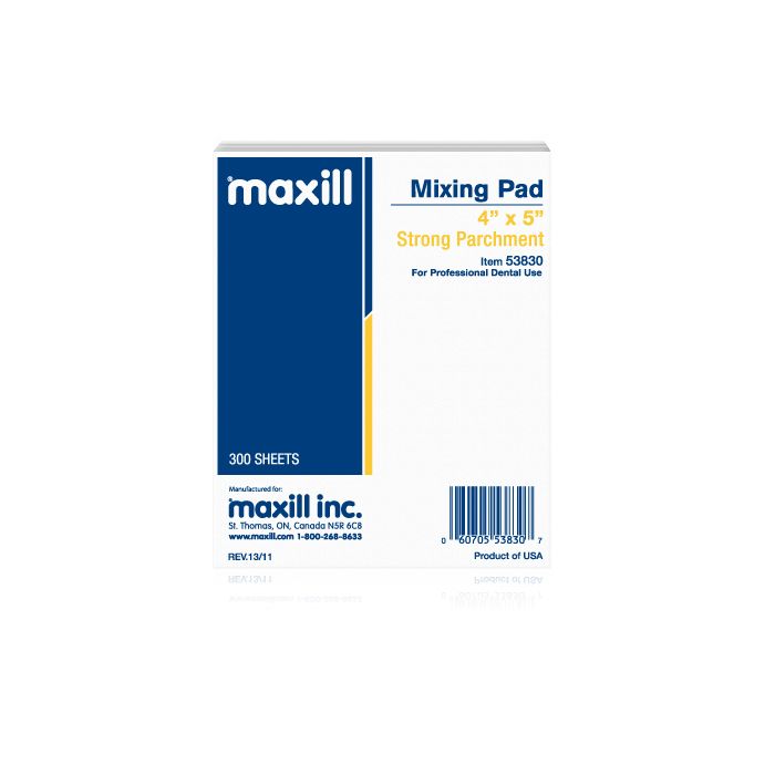 maxill Strong Parchment Mixing Pads, 4 in x 5 in | 300 sheets per pad