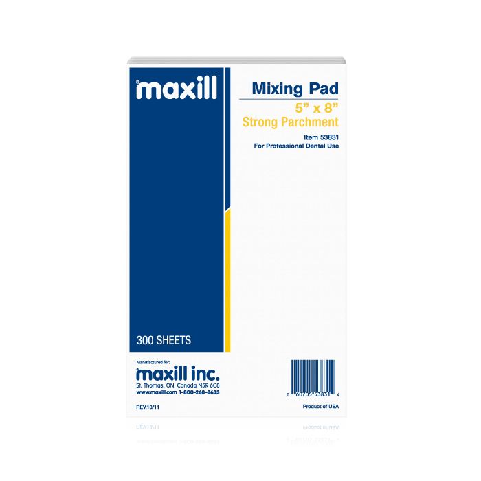 maxill Strong Parchment Mixing Pads, 5 in x 8 in | 300 sheets per pad