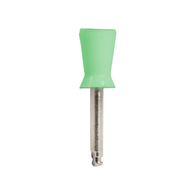 ipana Latch Type prophy cup, Soft Green, metal shank
