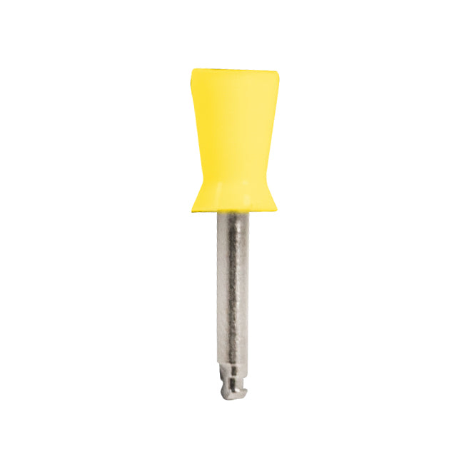ipana Latch Type prophy cup, X-Soft Yellow, metal shank