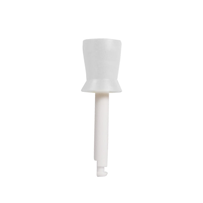 ipana Latch Type prophy cup, Regular White, plastic shank