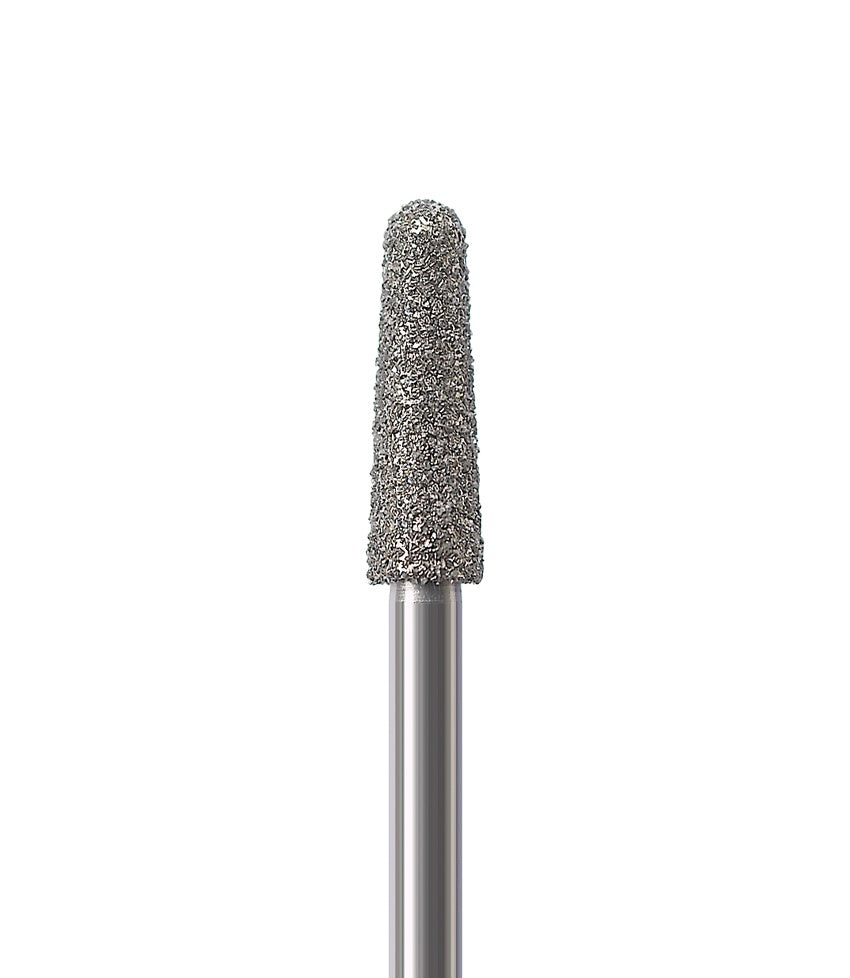 NTI round end taper diamond bur, 856 series (larger size, medium grit, shown for the range)