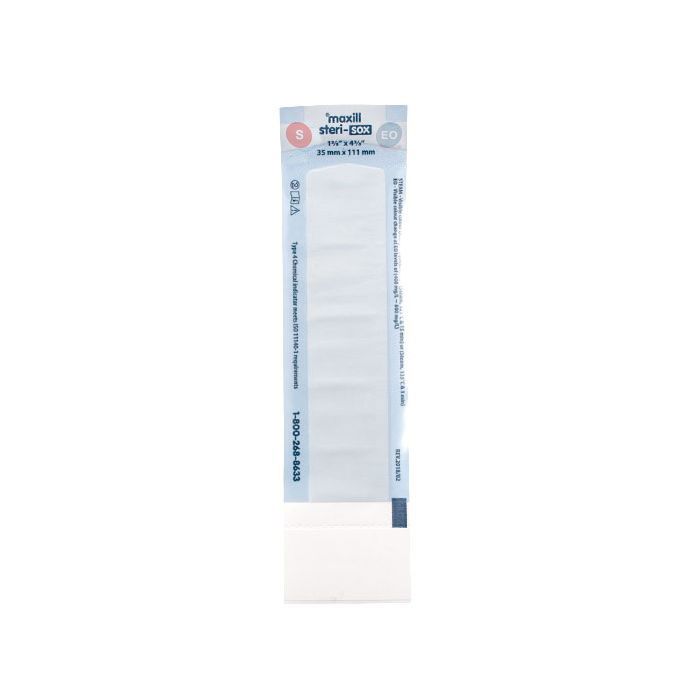 maxill steri-sox Self Sealing Sterilization Pouches - 200 per box, 1.5 in x 4.375 in (200 per box)