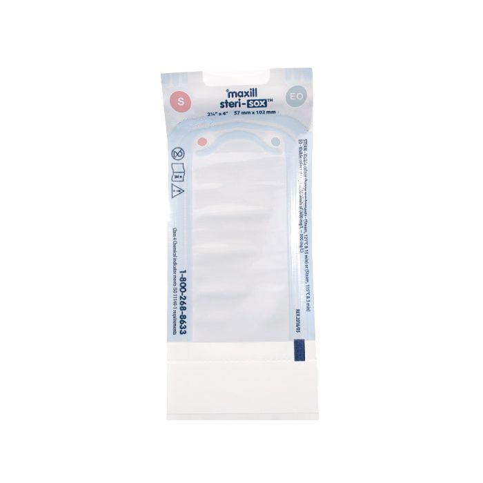 maxill steri-sox Self Sealing Sterilization Pouches - 200 per box, 2.25 in x 4 in (200 per box)