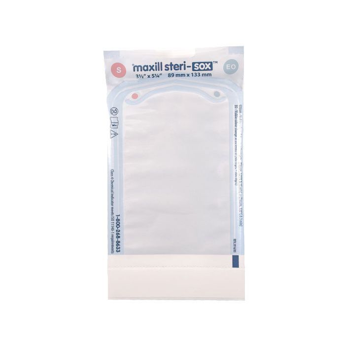maxill steri-sox Self Sealing Sterilization Pouches - 200 per box, 3.5 in x 5.25 in (200 per box)