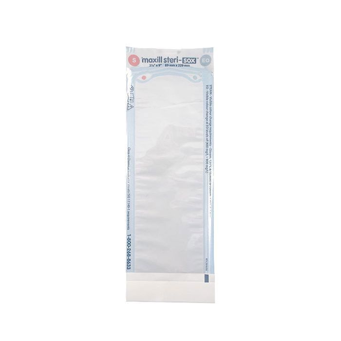 maxill steri-sox Self Sealing Sterilization Pouches - 200 per box, 3.5 in x 9 in (200 per box)