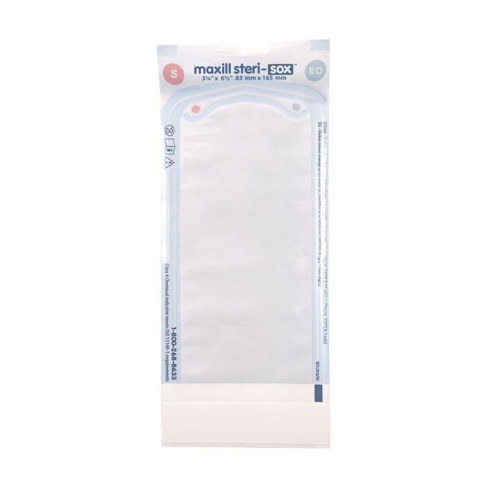 maxill steri-sox Self Sealing Sterilization Pouches - 200 per box, 3.25 in x 6.5 in (200 per box)