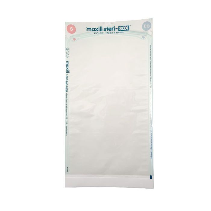 maxill steri-sox Self Sealing Sterilization Pouches - 200 per box, 7.5 in x 13 in (200 per box)