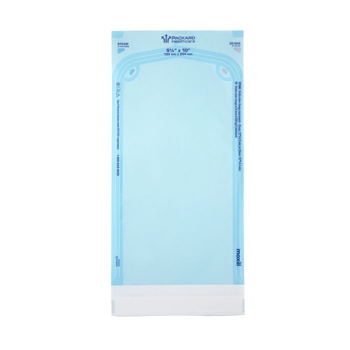 Packard Healthcare Self Sealing Sterilization Pouches - 200 pouches per box, 5.25 in x 10 in - 200 pouches per box