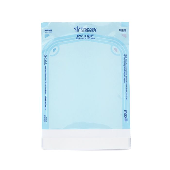 Packard Healthcare Self Sealing Sterilization Pouches - 200 pouches per box, 5.25 in x 6.5 in - 200 pouches per box