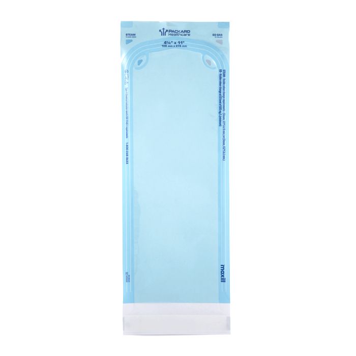Packard Healthcare Self Sealing Sterilization Pouches - 200 pouches per box, 4.25 in x 11 in - 200 pouches per box