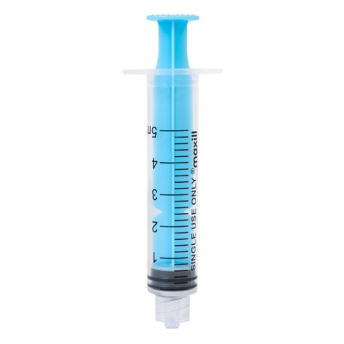 EZEE ID Luer Lock Coloured Syringes - 5 mL, 5 mL Blue (50 syringes per box)