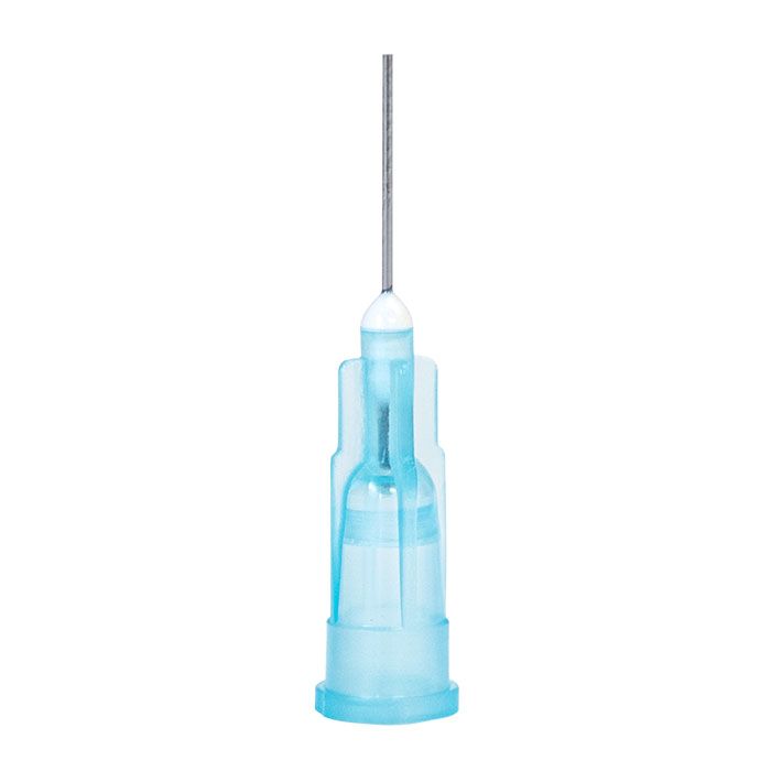Luer Lock Bendable Dispensing Tips, 25 Gauge Blue (100 tips per bag)