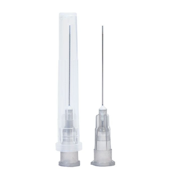 Luer Lock Straight with Slotted End Irrigating Tips, 27 Gauge Grey (100 tips per bag)