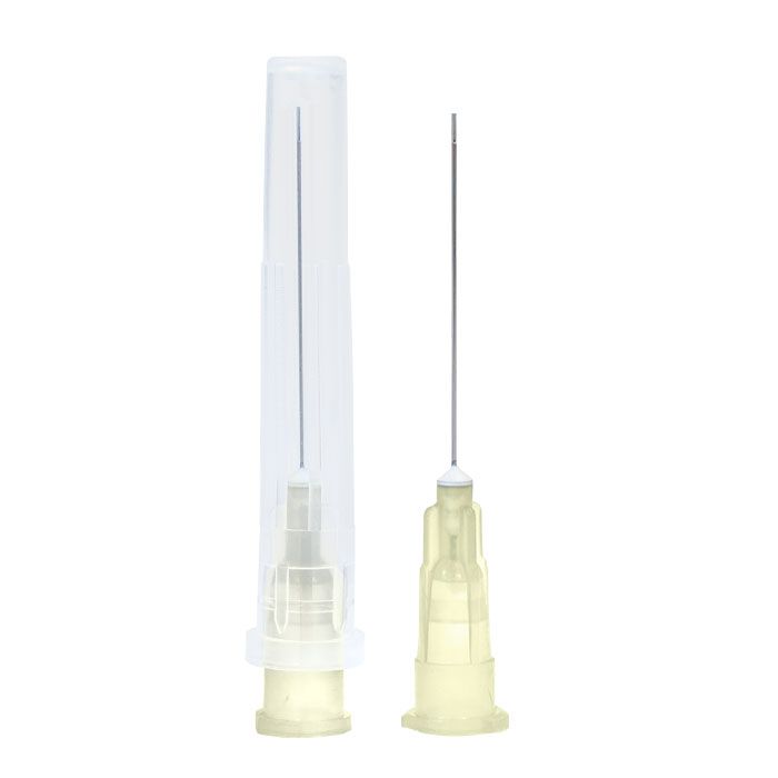 Luer Lock Straight with Slotted End Irrigating Tips, 30 Gauge Yellow (100 tips per bag)