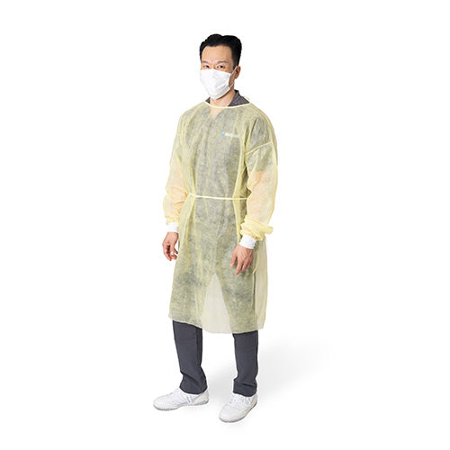 Medicom SafeWear Form-Fit isolation gown, sunny yellow