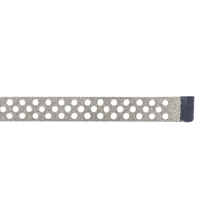 Colour coded end of the perforated strip
