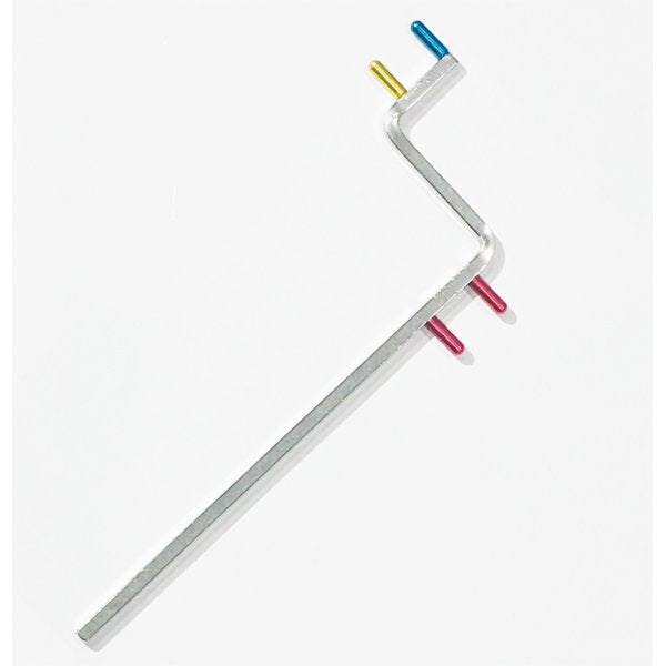 Universal XCP-ORA style position arm with blue, yellow and red pins