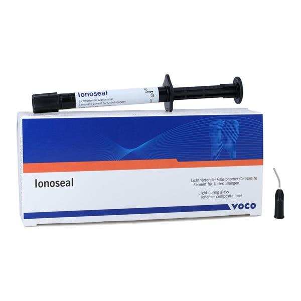 VOCO Ionoseal carton, syringe and application tip