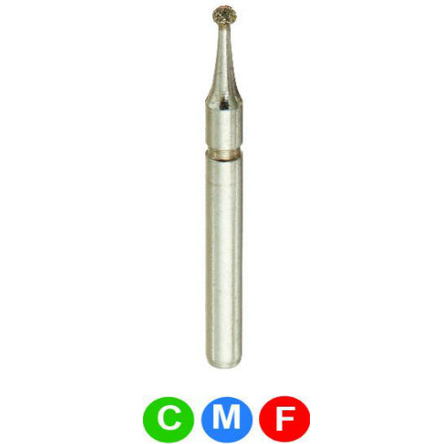 Round FG diamond bur #801, 0.9 mm head