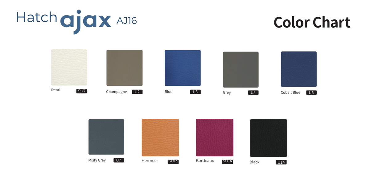 Hatch Ajax AJ16 dental stool, upholstery colour chart