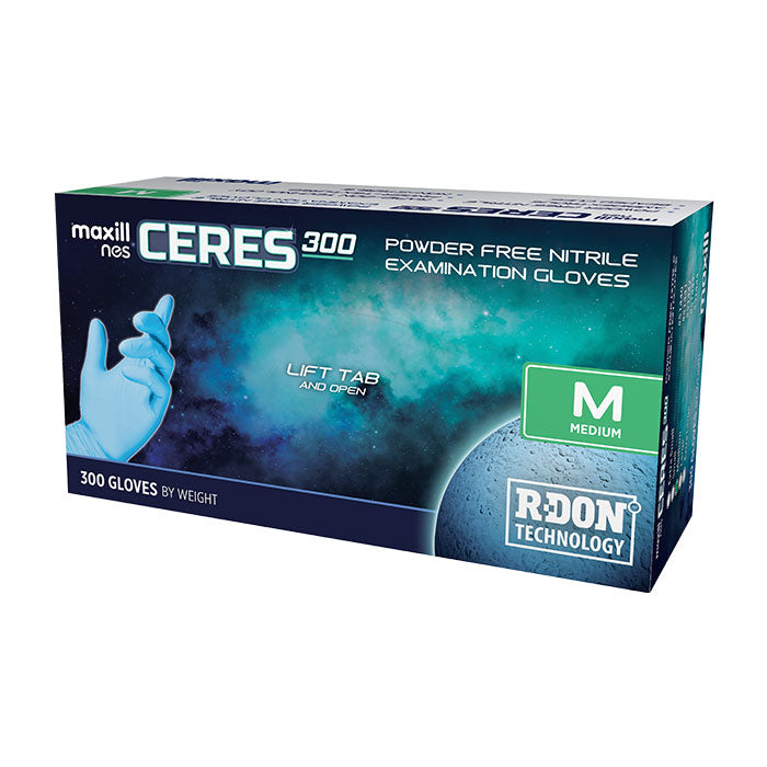 maxill nes CERES 300 Powder Free Nitrile, 300 gloves per box - Medium