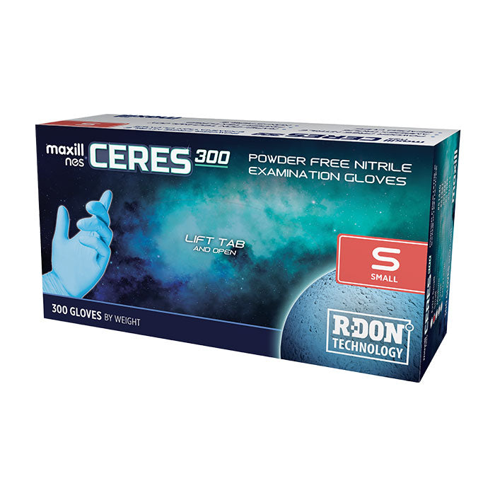 maxill nes CERES 300 Powder Free Nitrile, 300 gloves per box - Small