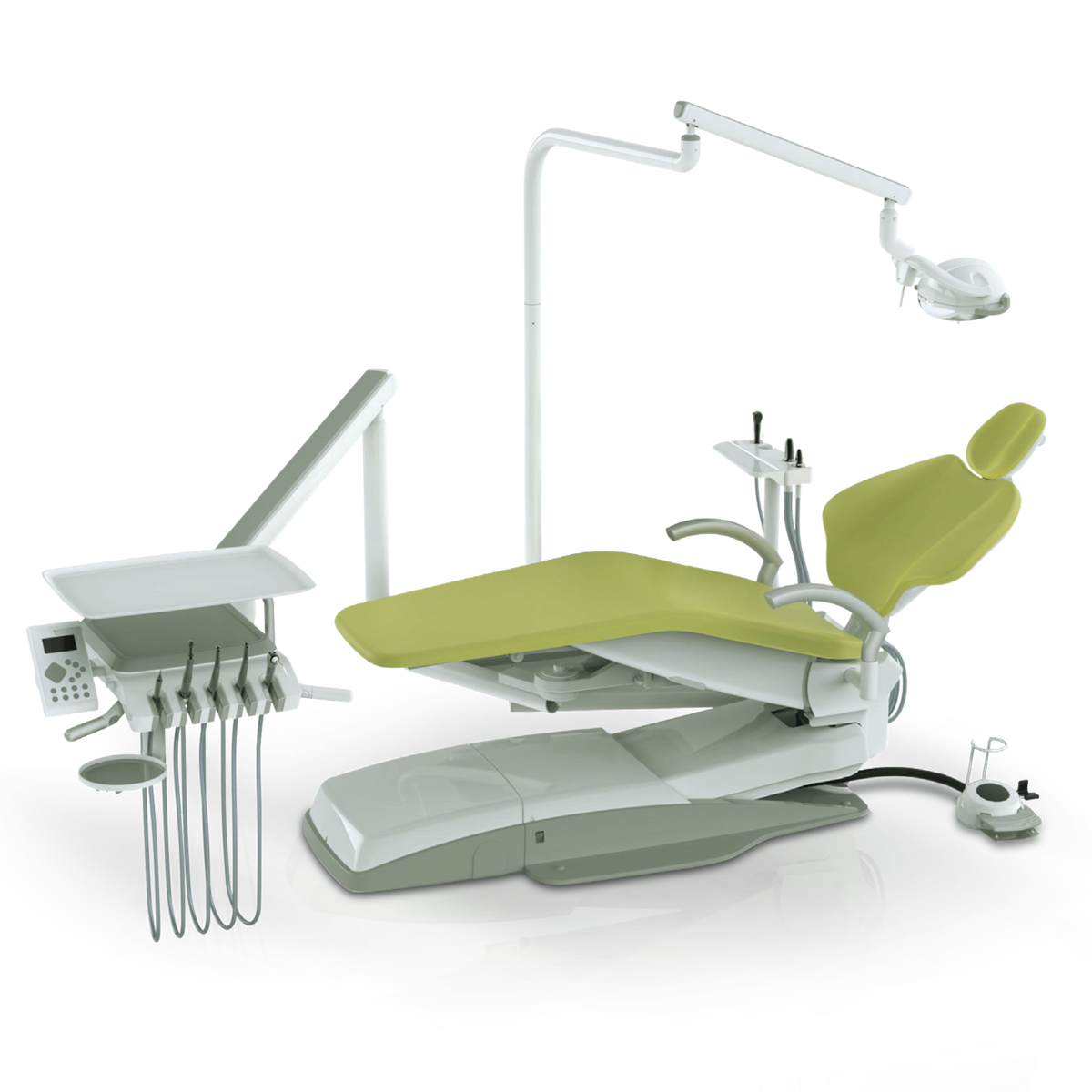 Hatch Comfort G7 dental chair, delivery unit and operating light