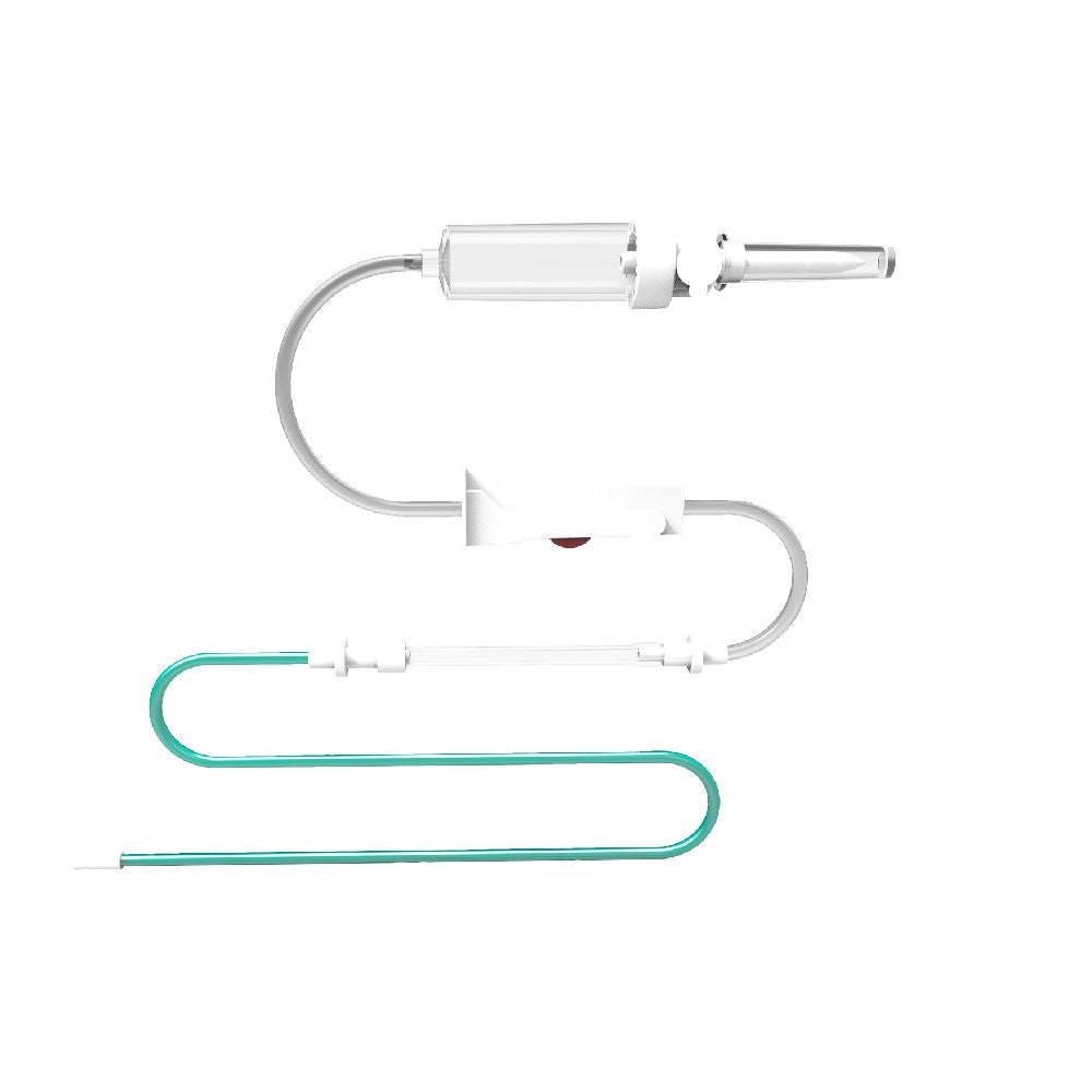 W&H disposable irrigation tubing set, 2.2 m, with spike and clamp