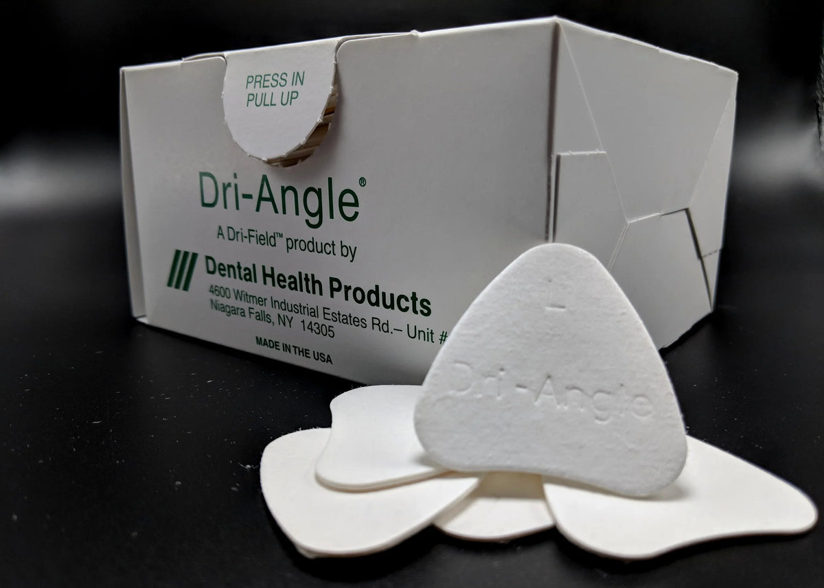 Dri-Angle plain saliva absorbent triangles with box