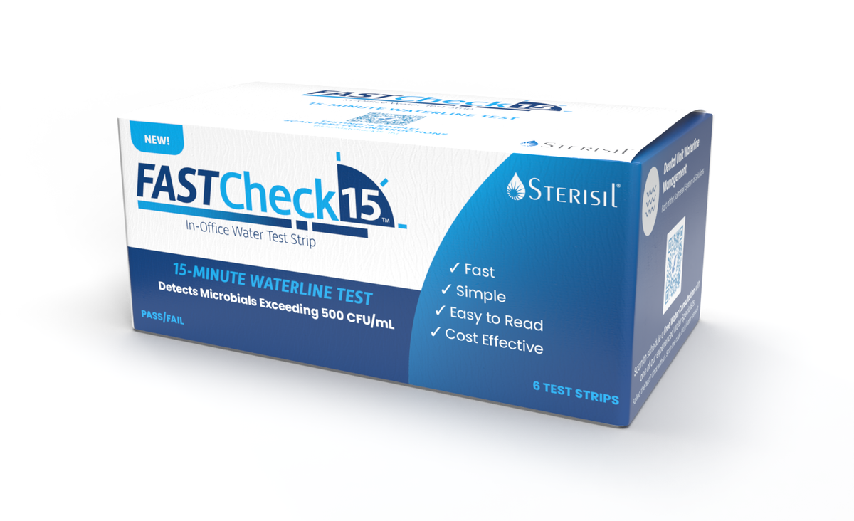 Sterisil FASTCheck15 in-office waterline test strip box