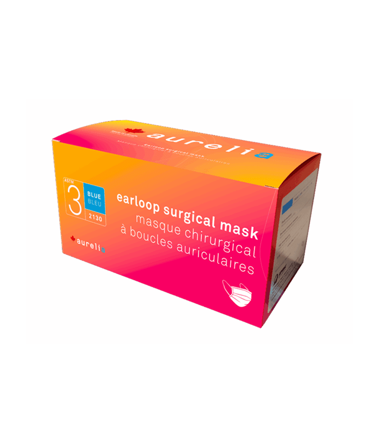 Aurelia Earloop Surgical Mask ASTM Level 3 box