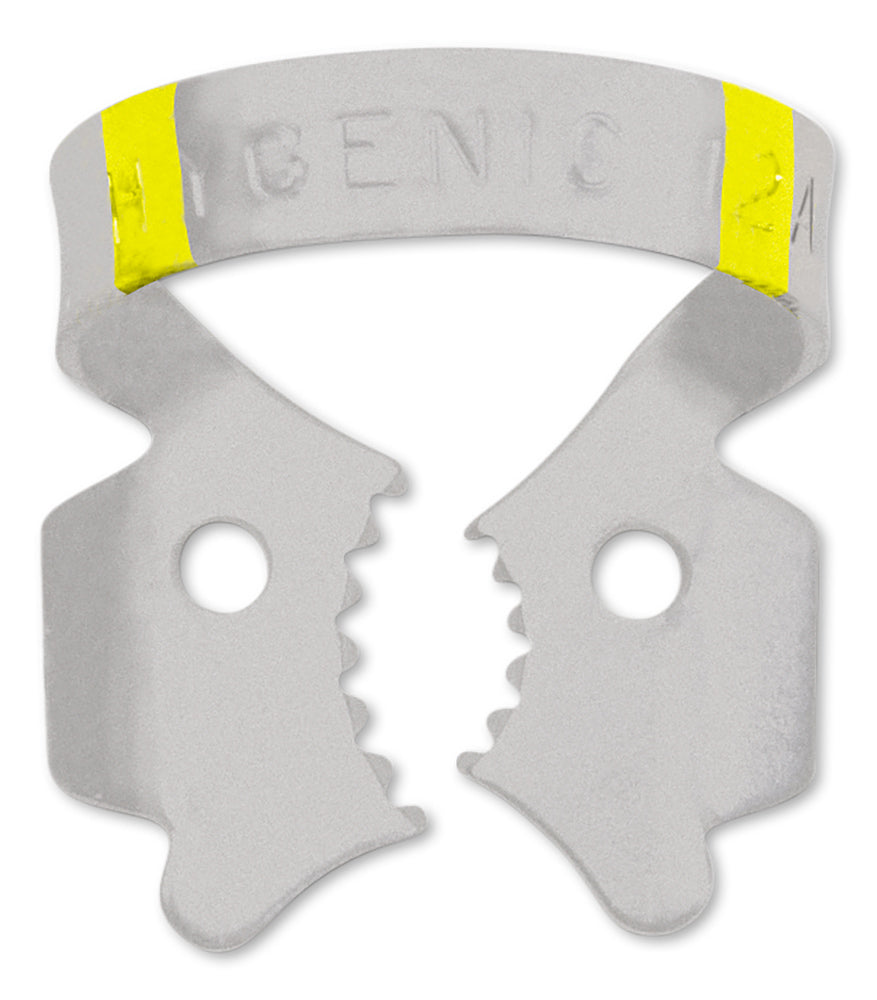 Hygenic winged rubber dam clamp