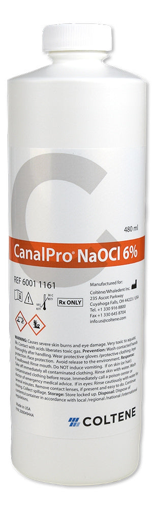 CanalPro NaOCl 6% sodium hypochlorite, 480 mL bottle