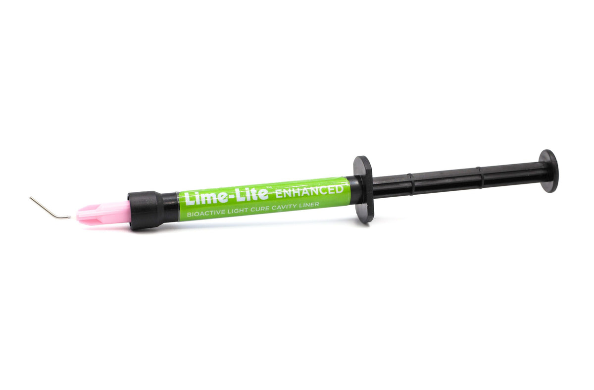 Pulpdent Lime-Lite Enhanced syringe with applicator tip