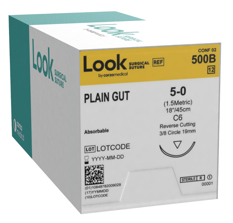 Look plain gut suture box (shows a sibling item number)